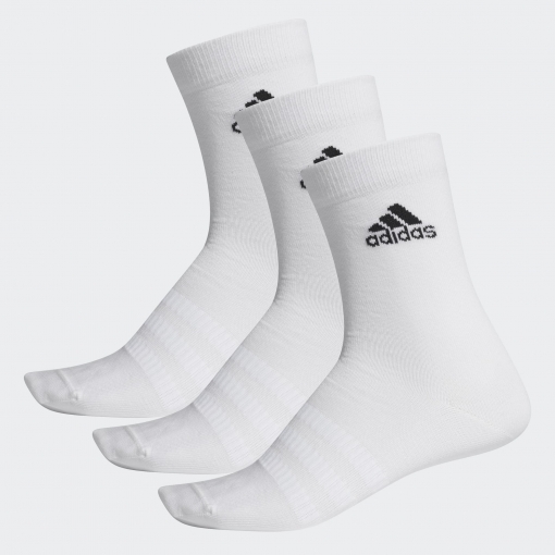 Tenisové ponožky Adidas Light Crew Socks 3PP DZ9393 bílé Tenisové ponožky Adidas Light Crew Socks 3PP DZ9393 bílé