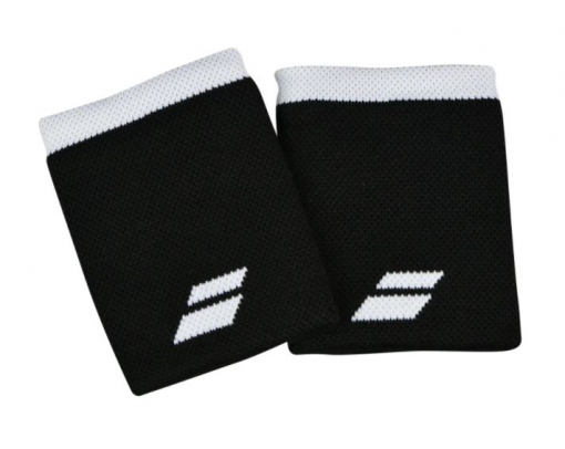 Tenisové potítko BABOLAT Logo Jumbo Wristband 5UA1262-2001 černo-bílé Tenisové potítko BABOLAT Logo Jumbo Wristband 5UA1262-2001 černo-bílé