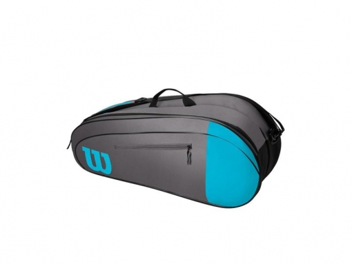 Tenisový bag Wilson Team 6 PK šedo-modrý Tenisový bag Wilson Team 6 PK šedo-modrý