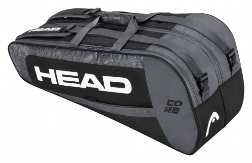 Tenisový bag Head Core 6R Combi 2021 černo-šedý Tenisový bag Head Core 6R Combi 2021 černo-šedý