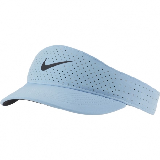 Tenisový dámský kšilt NikeCourt Advantage Visor CQ9334-468 modrý Tenisový dámský kšilt NikeCourt Advantage Visor CQ9334-468 modrý