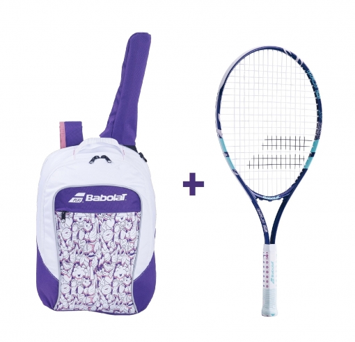 Tenisový set Babolat 25 - raketa B´Fly 25 + batoh Junior Club fialový Tenisový set Babolat 25 - raketa B´Fly 25 + batoh Junior Club fialový