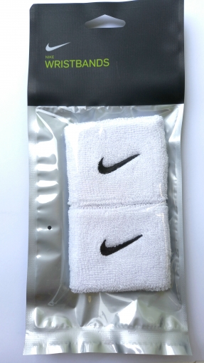 Tenisové potítko Nike Wristbands malé bílé 971