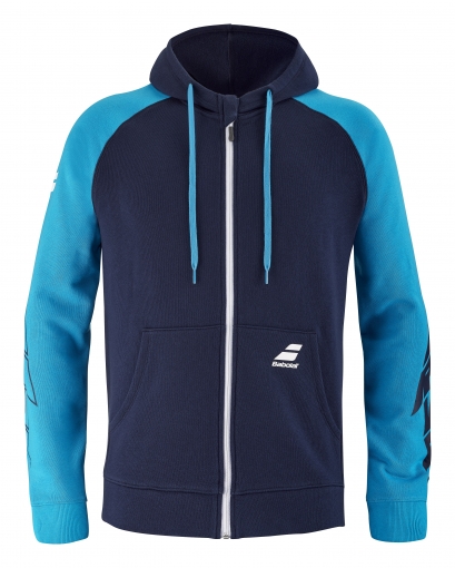 Pánská mikina s kapucí Babolat DRIVE Hood Jacket 4US21121X-4086 modrá Pánská mikina s kapucí Babolat DRIVE Hood Jacket 4US21121X-4086 modrá
