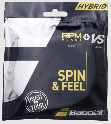 Tenisový výplet Babolat RPM BLAST 125 + TOUCH VS 130 - hybridní výplet Tenisový výplet Babolat RPM BLAST 125 + TOUCH VS 130 - hybridní výplet