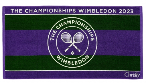 Ručník - osuška Wimbledon THE CHAMPIONSHIP fialový 2023 Ručník - osuška Wimbledon THE CHAMPIONSHIP fialový 2023