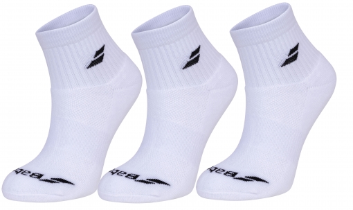 Tenisové ponožky Babolat QUARTER 3 Pairs Pack Socks 5UA1401-1000 bílé