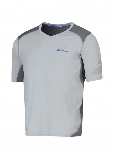 Tenisové tričko Babolat V-Neck Perf 2MS16012-107 šedé Tenisové tričko Babolat V-Neck Perf 2MS16012-107 šedé