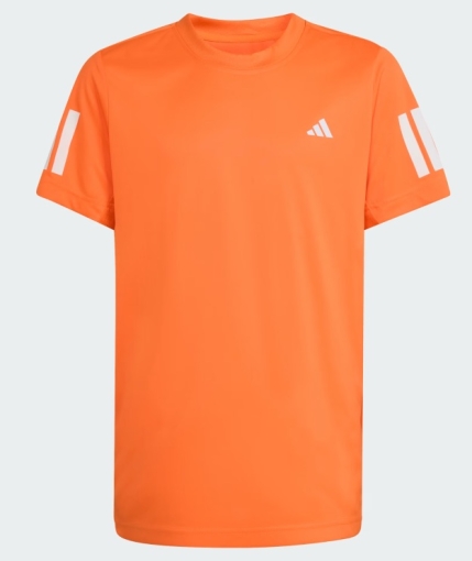 Chlapecké tričko Adidas Club Tennis 3-Stripes Tee KB9760 oranžové