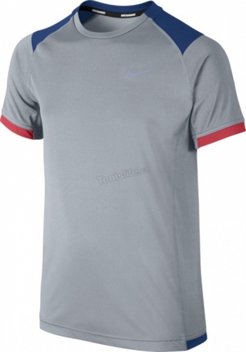 Dětské tričko Nike Miler SS Crew šedé 589607-012 Dětské tričko Nike Miler SS Crew šedé 589607-012