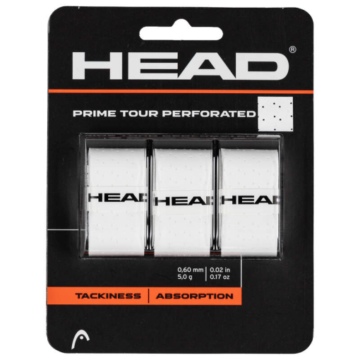 Vrchní omotávka Head Prime Tour Perforated 3 pack bílá