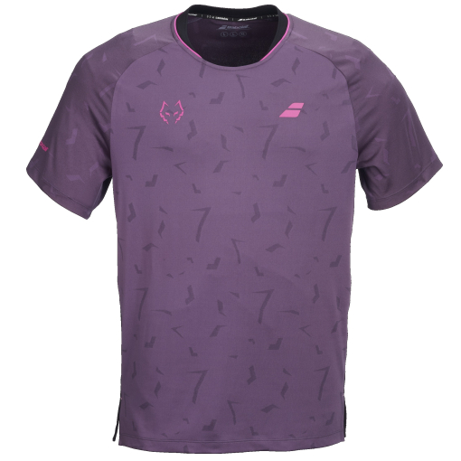 Pánské tričko Babolat Crew Neck Tee Replica J. Lebron 6MZ26012-4155 black plum