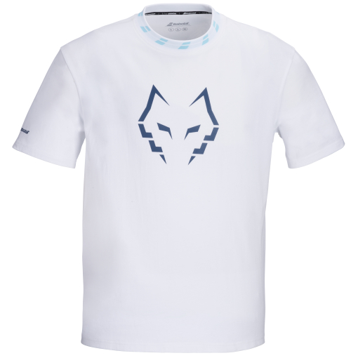 Pánské tričko Babolat Cotton Tee Wide J. Lebron White 6MZ26443