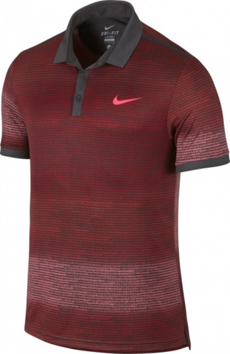 Tenisová polokošile NIKE Advatage Graphic červeno/černá 633187-233 Tenisová polokošile NIKE Advatage Graphic červeno/černá 633187-233