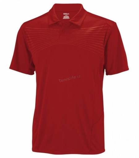 tenisová polokošile Wilson SP Solana Embossed červená WR1049900 tenisová polokošile Wilson SP Solana Embossed červená WR1049900
