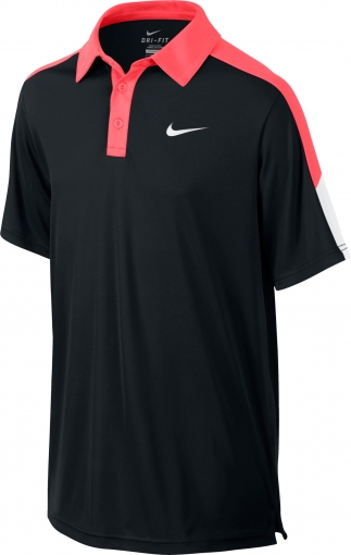 Dětská tenisová polokošile NIKE Team Court 642071-011 černá Dětská tenisová polokošile NIKE Team Court 642071-011 černá
