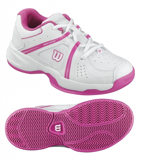 Dívčí tenisová obuv Wilson Envy JR WRS320710 bílo-růžová Dívčí tenisová obuv Wilson Envy JR WRS320710 bílo-růžová