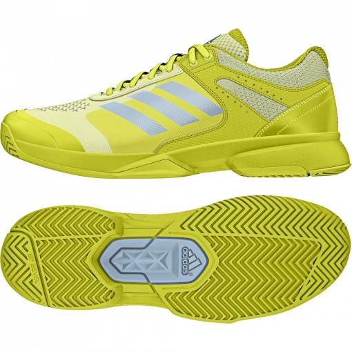 Dámská tenisová obuv Adidas Adizero Court AQ4230 neonově žlutá Dámská tenisová obuv Adidas Adizero Court AQ4230 neonově žlutá