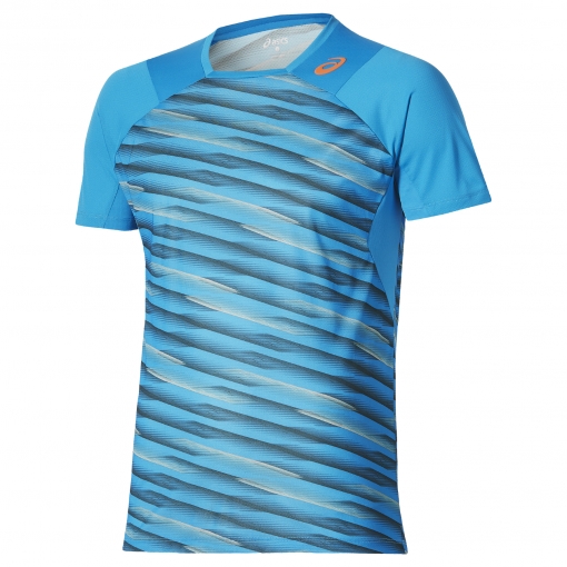 Tenisové tričko Asics Athlete SS Top 134643-0171 modré Tenisové tričko Asics Athlete SS Top 134643-0171 modré