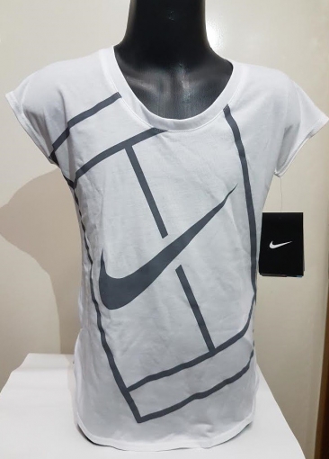 Dívčí tenisové tričko Nike Baseline Top 822280-100 bílé Dívčí tenisové tričko Nike Baseline Top 822280-100 bílé