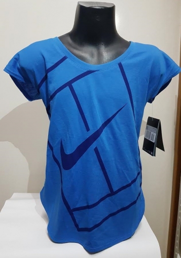 Dívčí tenisové tričko Nike Baseline Top 822280-435 modré Dívčí tenisové tričko Nike Baseline Top 822280-435 modré