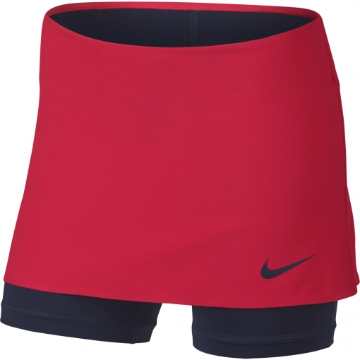 Dívčí tenisová sukně Nike Power Skin Skirt 859934-653 červeno-modrá Dívčí tenisová sukně Nike Power Skin Skirt 859934-653 červeno-modrá