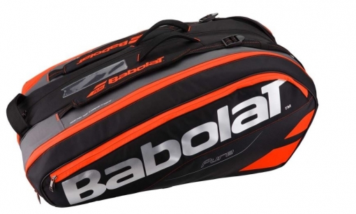 Tennistasche Babolat Pure Strike Racket Holder X12 schwarz- orange Tennistasche Babolat Pure Strike Racket Holder X12 schwarz- orange