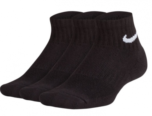 Juniorské ponožky Nike Performance Cushioned Quarter DriFit černé SX6844-010 Juniorské ponožky Nike Performance Cushioned Quarter DriFit černé SX6844-010