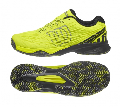 Tenisová obuv Wilson Kaos Clay Safety WRS323400 neonově žlutá Tenisová obuv Wilson Kaos Clay Safety WRS323400 neonově žlutá