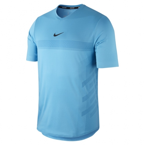 Tenisové tričko NIKECOURT AEROREACT RAFA 888206-438 modré Tenisové tričko NIKECOURT AEROREACT RAFA 888206-438 modré