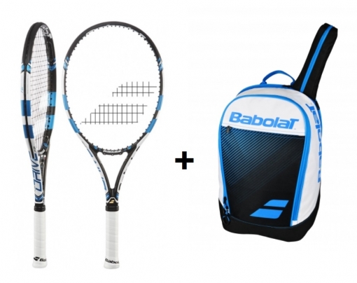 Set Babolat 26 - Kindertennisschläger Pure Drive 26 jr+ Kinderrucksack Classic blau Set Babolat 26 - Kindertennisschläger Pure Drive 26 jr+ Kinderrucksack Classic blau