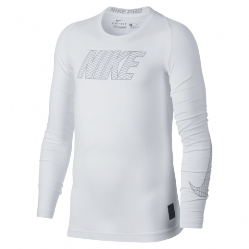 Dětské termotričko Nike Pro Compression 858232-100 bílé Dětské termotričko Nike Pro Compression 858232-100 bílé