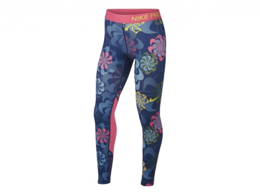 Dívčí legíny Nike Pro Tight 939005-431 modro-růžové Dívčí legíny Nike Pro Tight 939005-431 modro-růžové