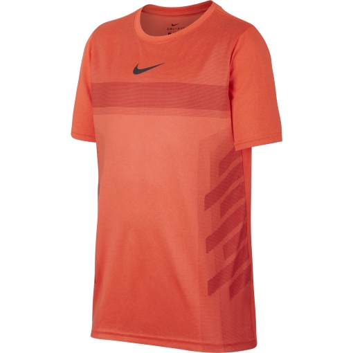 Dětské tenisové tričko Nike Court Dry Rafa Tee AO2959-809 oranžové Dětské tenisové tričko Nike Court Dry Rafa Tee AO2959-809 oranžové