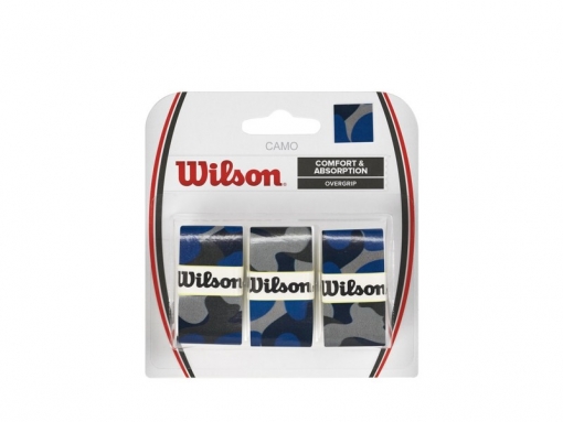 Vrchní omotávka WILSON OVERGRIP CAMO modrá Vrchní omotávka WILSON OVERGRIP CAMO modrá