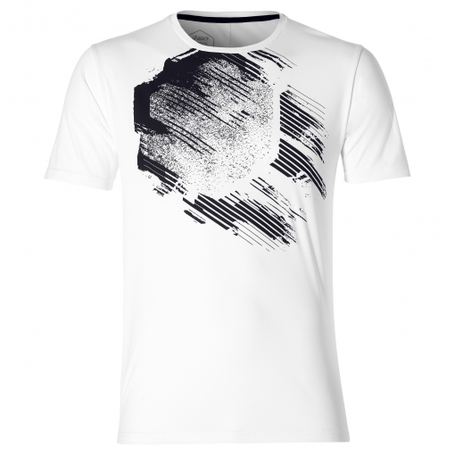 Tenisové tričko Asics Practise Graphic SS 2041A048-100 bílé Tenisové tričko Asics Practise Graphic SS 2041A048-100 bílé