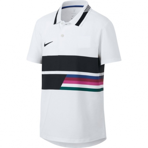 Dětské tenisové tričko Nike Advantage Polo AR2381-100 bílé Dětské tenisové tričko Nike Advantage Polo AR2381-100 bílé