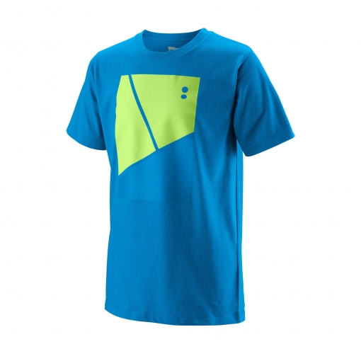 Dětské tenisové tričko Wilson Tramline Tech Tee T-Shirt WRA777201 modré Dětské tenisové tričko Wilson Tramline Tech Tee T-Shirt WRA777201 modré