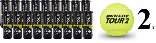 Tenisové míče Dunlop TOUR Brilliance 3 v dóze 2 kartóny Tenisové míče Dunlop TOUR Brilliance 3 v dóze 2 kartóny