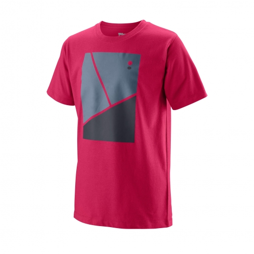 Dětské tenisové tričko Wilson Tramline Tech Tee T-Shirt WRA777203 vínové Dětské tenisové tričko Wilson Tramline Tech Tee T-Shirt WRA777203 vínové