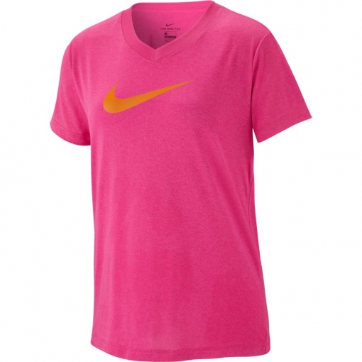 Mädchen T-Shirt Nike Swoosh Training T-Shirt AR5039-686 pink Mädchen T-Shirt Nike Swoosh Training T-Shirt AR5039-686 pink