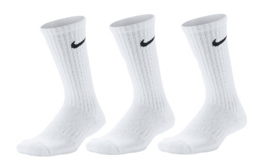 Dětské ponožky Nike dri-fit Cushioned Crew SX6842-100 bílé Dětské ponožky Nike dri-fit Cushioned Crew SX6842-100 bílé