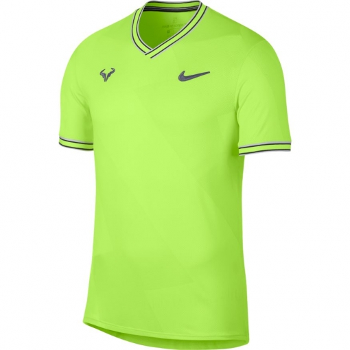 Tenisové tričko NIKECOURT AEROREACT RAFA AQ7660-716 neonově žluté Tenisové tričko NIKECOURT AEROREACT RAFA AQ7660-716 neonově žluté