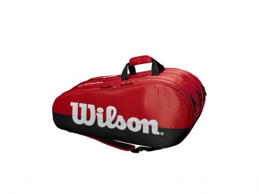 Tenisový bag Wilson Team 3 Comp černo-červený Tenisový bag Wilson Team 3 Comp černo-červený