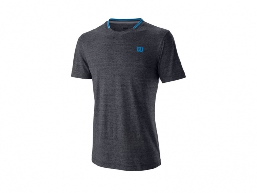 Tenisové tričko Wilson Competition Flecked Crew T-Shirt WRA773404 šedé Tenisové tričko Wilson Competition Flecked Crew T-Shirt WRA773404 šedé