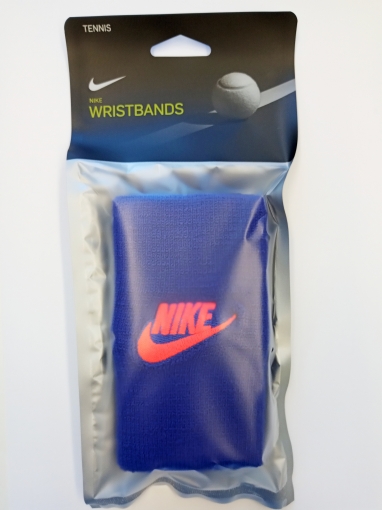 Tenisové potítko Nike Wristbands modro-oranžové 197