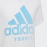 Dětské tričko Adidas Tennis Aeroready Grahic Tee HA0959 bílé