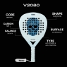 Padelová raketa Skull Padel V2080 White Blue