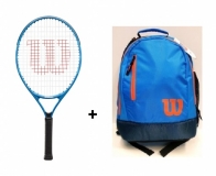Tenisový set Wilson 23 - raketa Ultra Team 23 + dětský batoh Wilson Youth Backpack modrý Tenisový set Wilson 23 - raketa Ultra Team 23 + dětský batoh Wilson Youth Backpack modrý