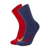 Tenisové ponožky Nike Multiplier Crew Tennis Socks 2 páry SK0118-906 modrá-červená